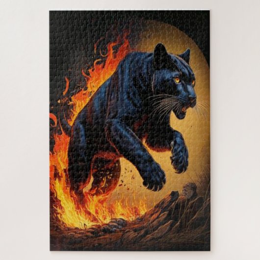 Wilder Black Panther Puzzle (Vertikal)