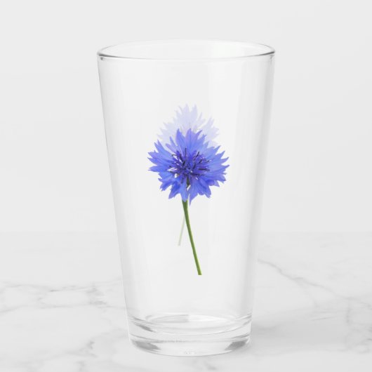 wilder blauer Cornflower Glas (Rückseite)