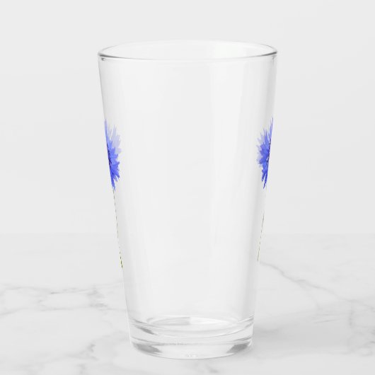 wilder blauer Cornflower Glas (Links)