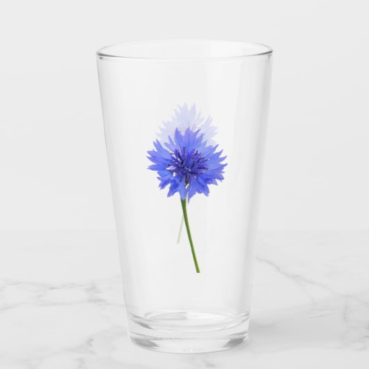 wilder blauer Cornflower Glas (Vorderseite)