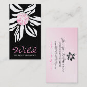 Wilder Blumen-Rosa-Diamant B des Zebra-311 Visitenkarte (Vorne/Hinten)