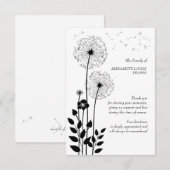 Wilder Blumen-Trauerfall danken Ihnen zu kardieren Dankeskarte (Vorne/Hinten)