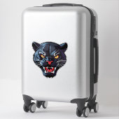 Wilder Brüllender Panther-Maskottchen Aufkleber (Koffer)