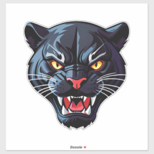 Wilder Brüllender Panther-Maskottchen Aufkleber