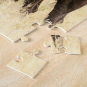 Wilder Büffel auf einem Gebiet Puzzle (Seite)