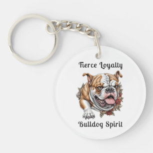 Wilder Bulldog für Hundeliebhaber Schlüsselanhänger