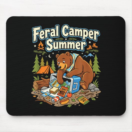 Wilder Camper Wochenend Wald Rucksacktour Enthusia Mousepad (Vorne)
