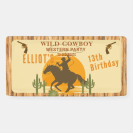 Wilder Cowboy Western Geburtstag Banner