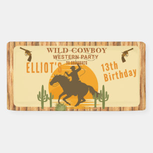 Wilder Cowboy Western Geburtstag Banner