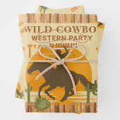 Wilder Cowboy Western Geburtstag Geschenkpapier Set (Beispiel)