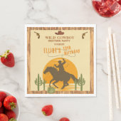 Wilder Cowboy Western Geburtstag Serviette (Beispiel)