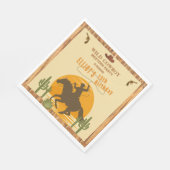 Wilder Cowboy Western Geburtstag Serviette (Ecke)