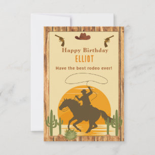 Wilder Cowboy Western zum Geburtstag Karte