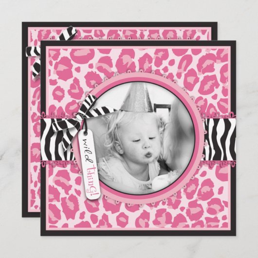 Wilder Cupcake CP Einladung Square B1 (Vorne/Hinten)