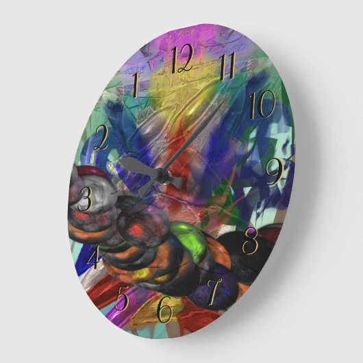 Wilder Days Backward Große Wanduhr (Winkel)