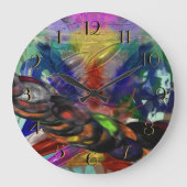 Wilder Days Backward Große Wanduhr (Vorderseite)