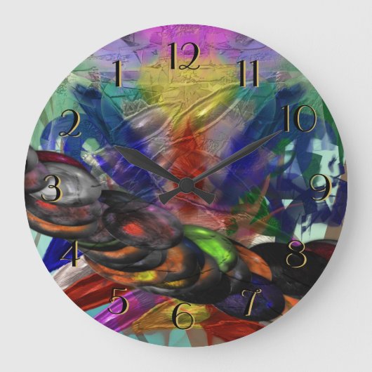 Wilder Days Backward Große Wanduhr (Vorderseite)