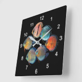 Wilder Diskus Quadratische Wanduhr (Winkel)