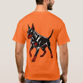 Wilder Dobermann-Wachhund T-Shirt (Rückseite)