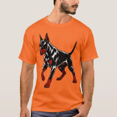 Wilder Dobermann-Wachhund T-Shirt (Vorderseite)