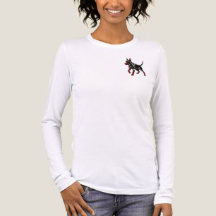 Wilder Dobermann-Wachhund Tri-Blend Shirt