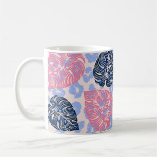 Wilder Dschungel nahtlos Muster, Hintergrund mit H Kaffeetasse