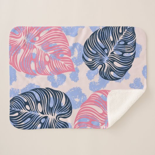 Wilder Dschungel nahtlos Muster, Hintergrund mit H Sherpadecke (Vorderseite (Horizontal))