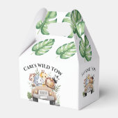 Wilder Dschungel-Safari-Geburtstag für Jungen Geschenkschachtel (Rückseite)