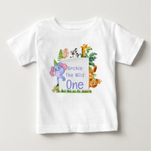 Wilder Dschungelsafari-Baby 1. Geburtstag Süßes Ba Baby T-shirt