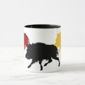 Wilder Eber auf dem Lauf - antiker deutscher Druck Tasse (Zentrum)