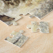 Wilder Eber im Schnee, unterzeichnet als Courbet Puzzle (Seite)