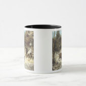 Wilder Eber im Schnee, unterzeichnet als Courbet Tasse (Zentrum)