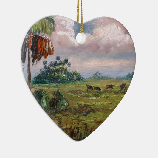 Wilder Eber-Jagd Keramikornament (Rechts)