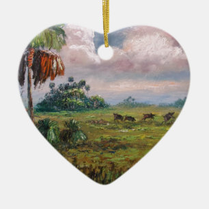 Wilder Eber-Jagd Keramikornament