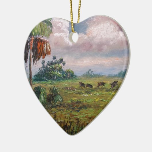 Wilder Eber-Jagd Keramikornament (Links)