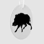 Wilder Eber-oder wildes Schwein-elegante Ornament (Vorderseite)