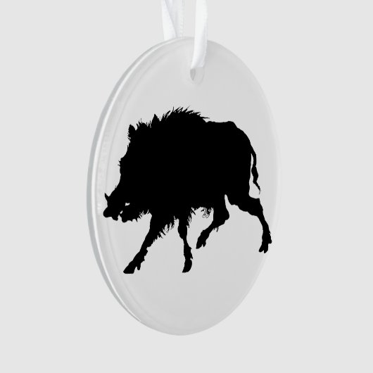 Wilder Eber-oder wildes Schwein-elegante Ornament (Vorderseite)