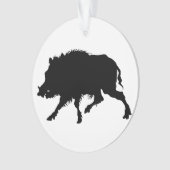 Wilder Eber-oder wildes Schwein-elegante Ornament (Vorderseite)