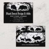 Wilder Eber und Rotwild: Deutscher Visitenkarte (Vorne/Hinten)