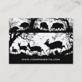 Wilder Eber und Rotwild: Deutscher Visitenkarte (Rückseite)