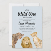 wilder, ein Tier lionengroßer Gepard für Kinderdus Einladung (Vorderseite)