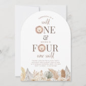 Wilder Eins- und Vierer-Wild-Arch-Einladung Einladung (Vorderseite)