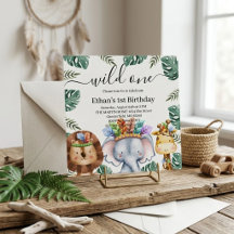 Wilder Einser Waldtiere Wald 1. Geburtstag
