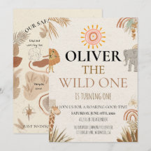 Wilder Einziger - Boho-Safari-Erster Geburtstag