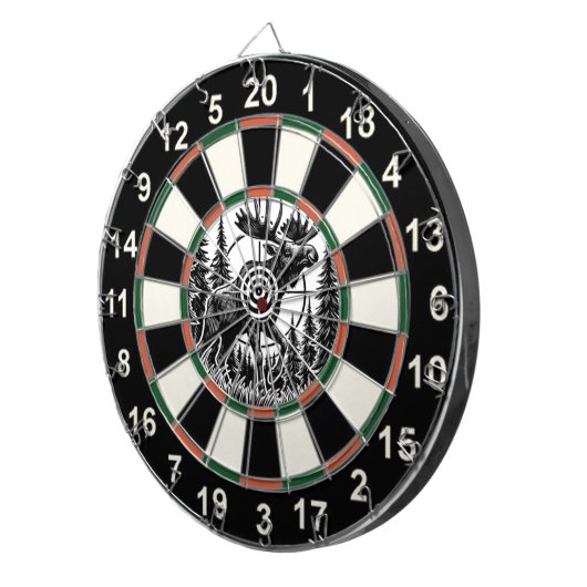 Wilder Elch im Wald Ziel Dartscheibe (Vorderseite rechts)