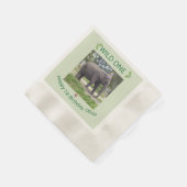 Wilder Elefant Geburtstags-Tischakzent Serviette (Ecke)