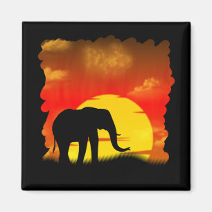 Wilder Elefant-Magnet Magnet