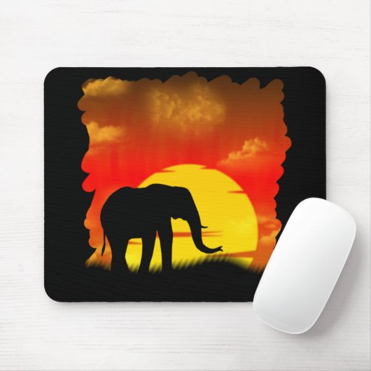 Wilder Elefant Mousepad (Mit Mouse)