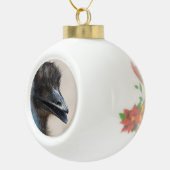 Wilder Emu Keramik Kugel-Ornament (Rechts)