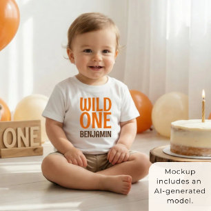 Wilder Erstgeborener 1. Geburtstag Baby T-shirt